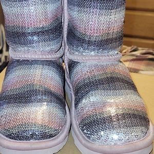Girls UGG Kids Classic Sequin Rainbow Boots